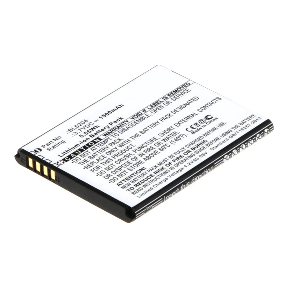 Synergy Digital Replacement Battery for Fly BL5204 - 3.7V Li-ion 1500mAh Cell Phone Battery | Long-Lasting Power for Everyday Use & Travel