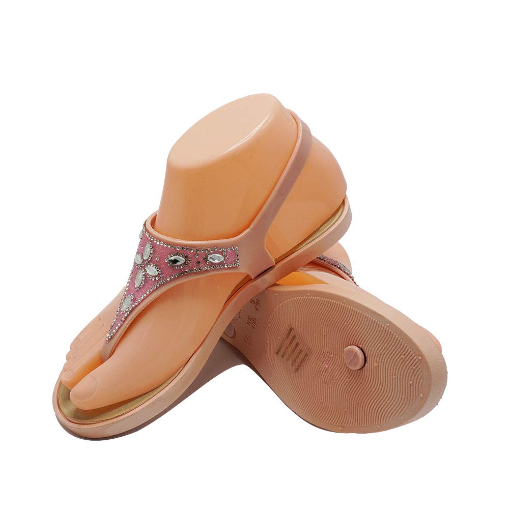 Women's Comfortable Casual T-Strap Buckle Sandals - Summer Flat Shoes for Walking, Beach & Outdoor Activities