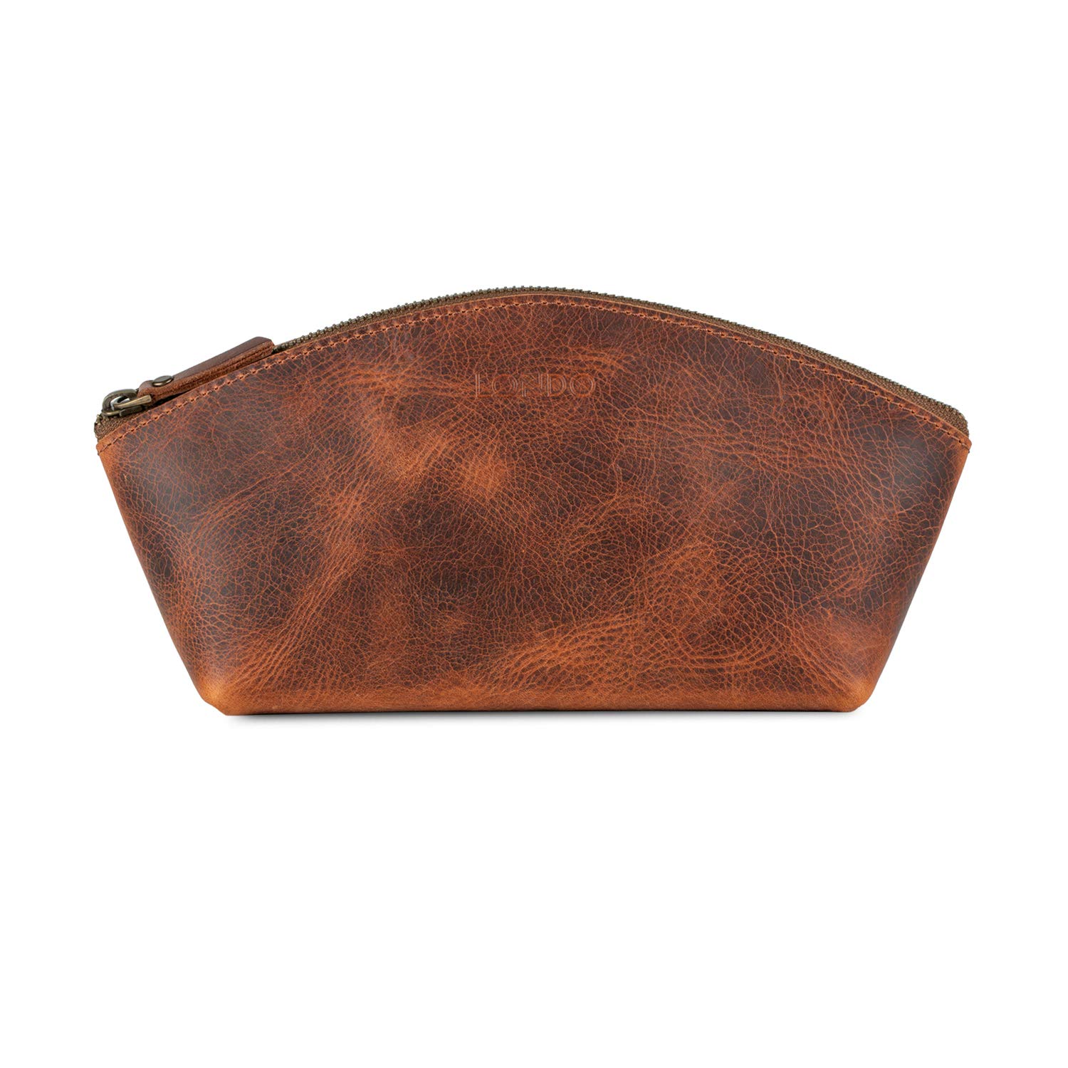 Genuine Leather Versatile Unisex Handbag - Cosmetic, Toiletry & Makeup Organizer - Stylish Dopp Kit for Travel, Gym & Daily Use