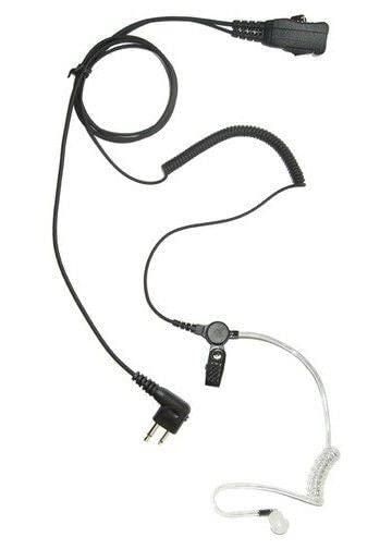 Single Wire Acoustic Tube Surveillance Earpiece Headset - Compatible with Kenwood TK-2300 Two Way Radio - Ideal for Security, Law Enforcement & Covert Operations