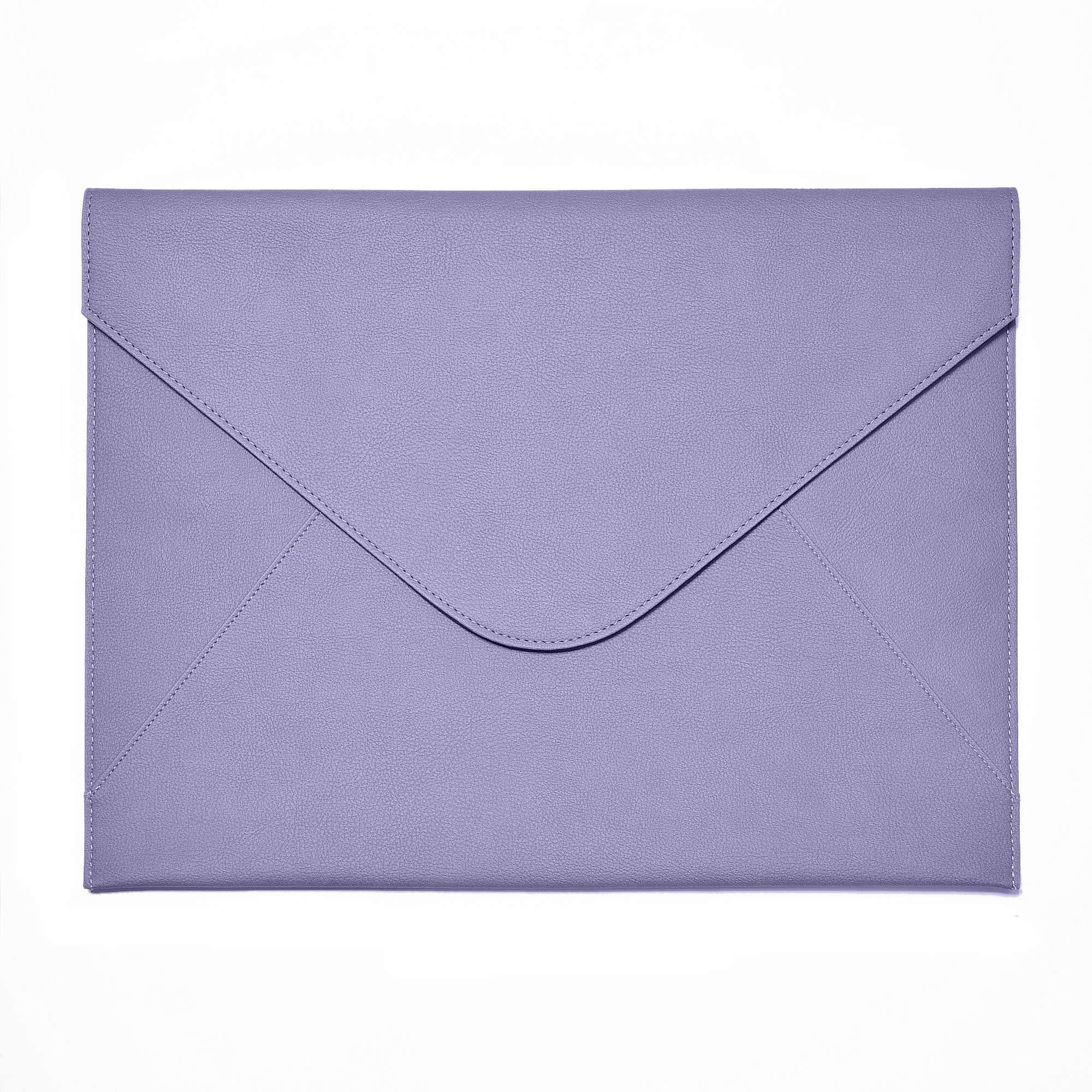 Premium Leather Laptop Sleeve for MacBook Pro 15 inch - Slim Shockproof Case with Pen Holder & Pocket - Lightweight 15.6 inch Laptop Bag - Perfect New Job Gift & Office Accessory (Lavender)