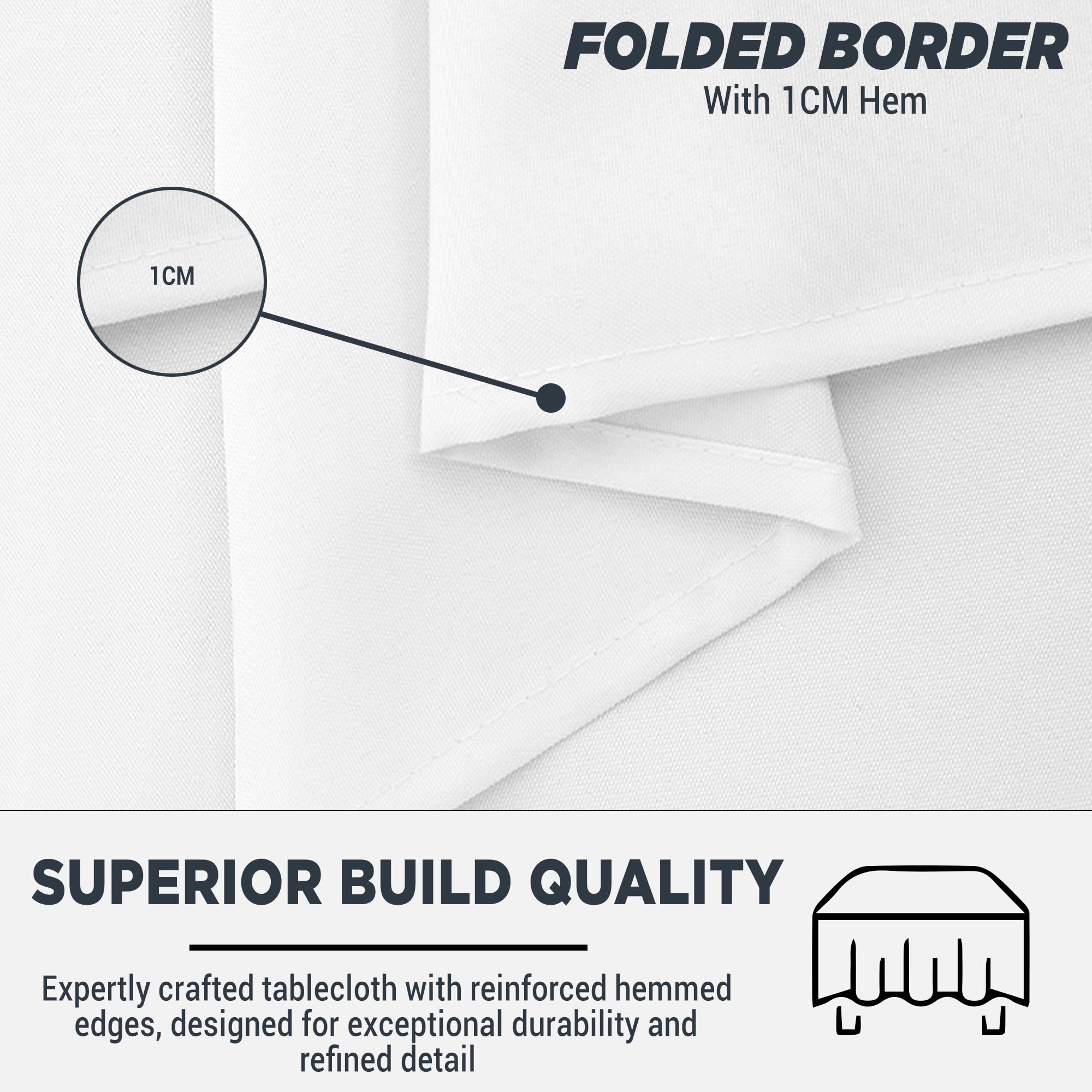 Premium White Square Tablecloth 70x70 Inch - Washable Polyester Linen Fabric Table Cover for Indoor & Outdoor Use - Perfect for Dinner Parties, Weddings, Birthday Celebrations, Anniversary Events (Pack of 10) - Ideal for Restaurant, Banquet Hall, and Home Dining Decor