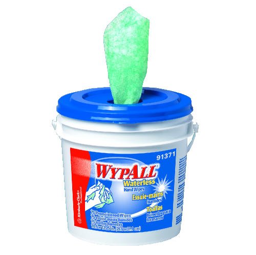 Wypall Waterless Hand Wipes - 100 Count, Unscented & Alcohol-Free for On-The-Go Hygiene | Perfect for Travel, Office, and Outdoor Use