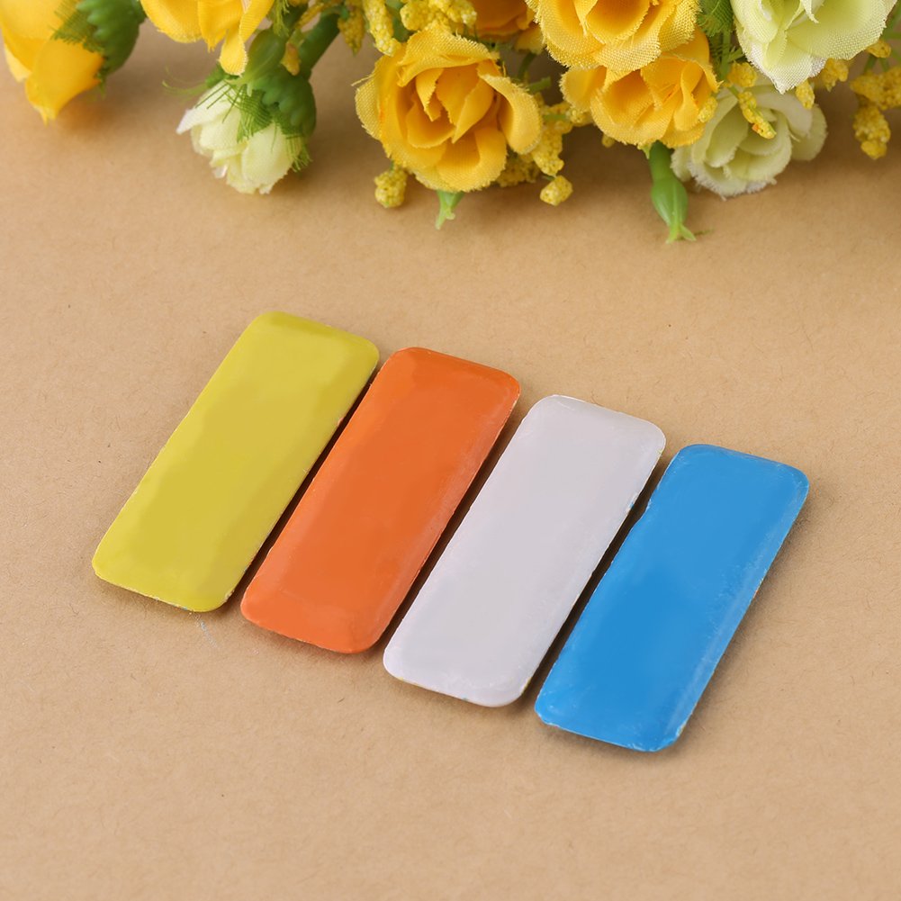 4-Piece Multi-Color Wax Tailor's Chalk Set - White, Yellow, Orange & Blue Fabric Marking Pencils with Storage Box - Perfect for Sewing, Dressmaking, DIY Garments & Fabric Crafts