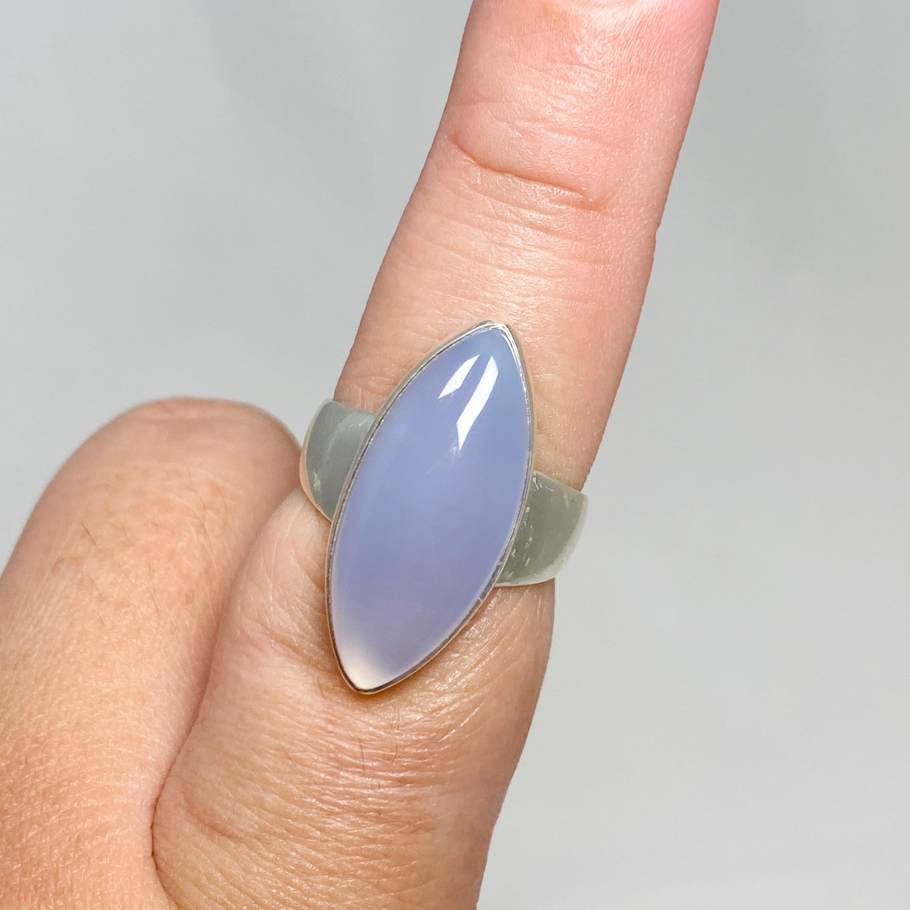 Blue Chalcedony Marquise Ring - Size 9 Silver Jewelry KRGJ3246 | Elegant Gift for Women, Wedding, Anniversary & Special Occasions