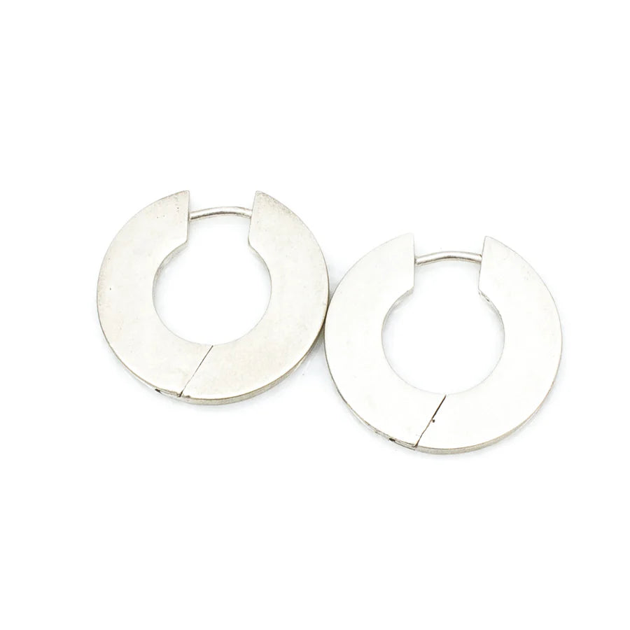 Flat Wide Huggie Earrings for Women - Minimalist Gold Hoop Earrings for Everyday Wear - Perfect for Work, Date Night & Casual Outfits