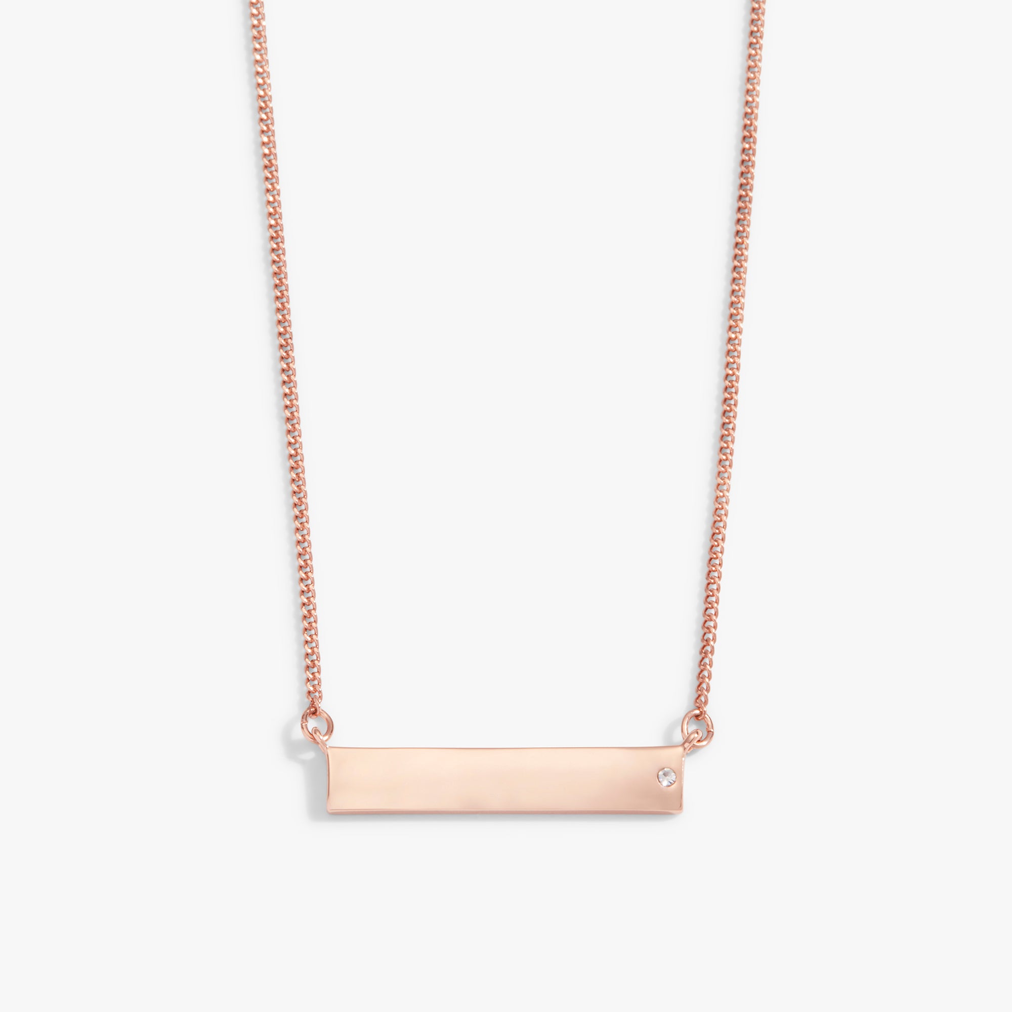 Elegant Bar Necklace with Sparkling Crystal Accent - Perfect for Date Nights, Weddings & Special Occasions