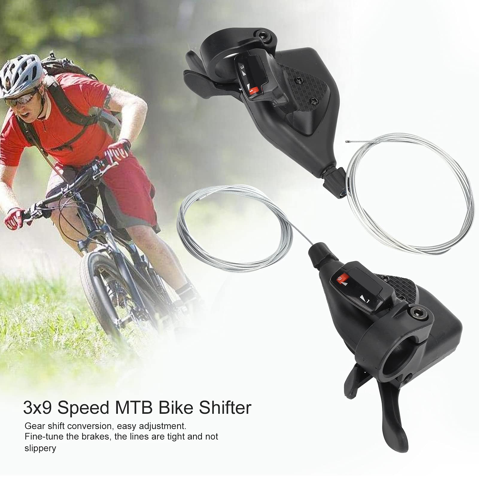 Stable 3x9 Speed MTB Bike Shifter - Smooth 27-Speed Derailleur for Easy Gear Shifting | Perfect for Mountain Biking & Trail Riding