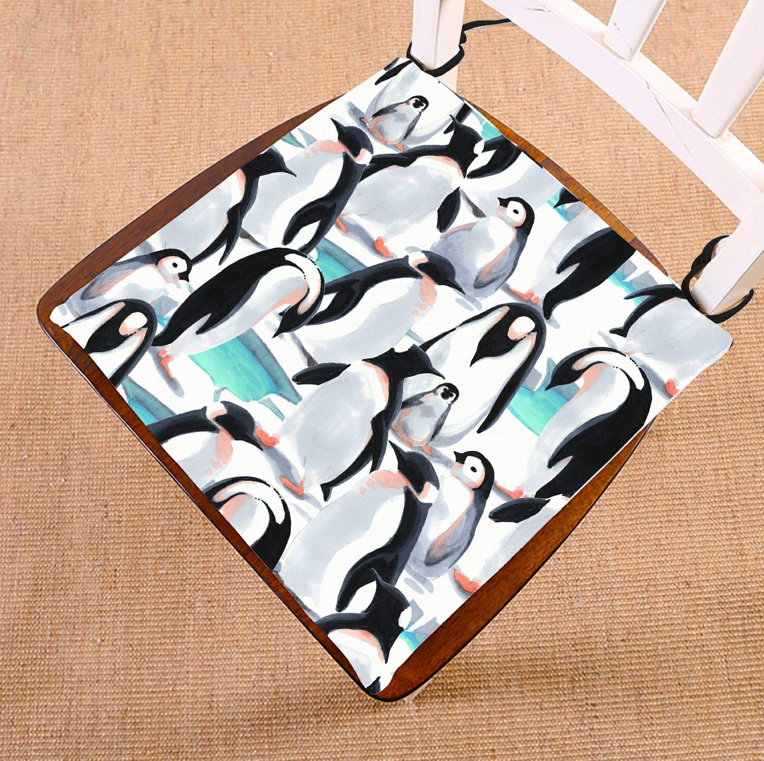 ECZJNT Penguins Flock on The Snow Bed Runner - 20x95 Inch Winter Themed Bed Scarf for Bedroom Decor - Perfect for Christmas, Holiday Home Styling & Cozy Winter Bedroom Makeover