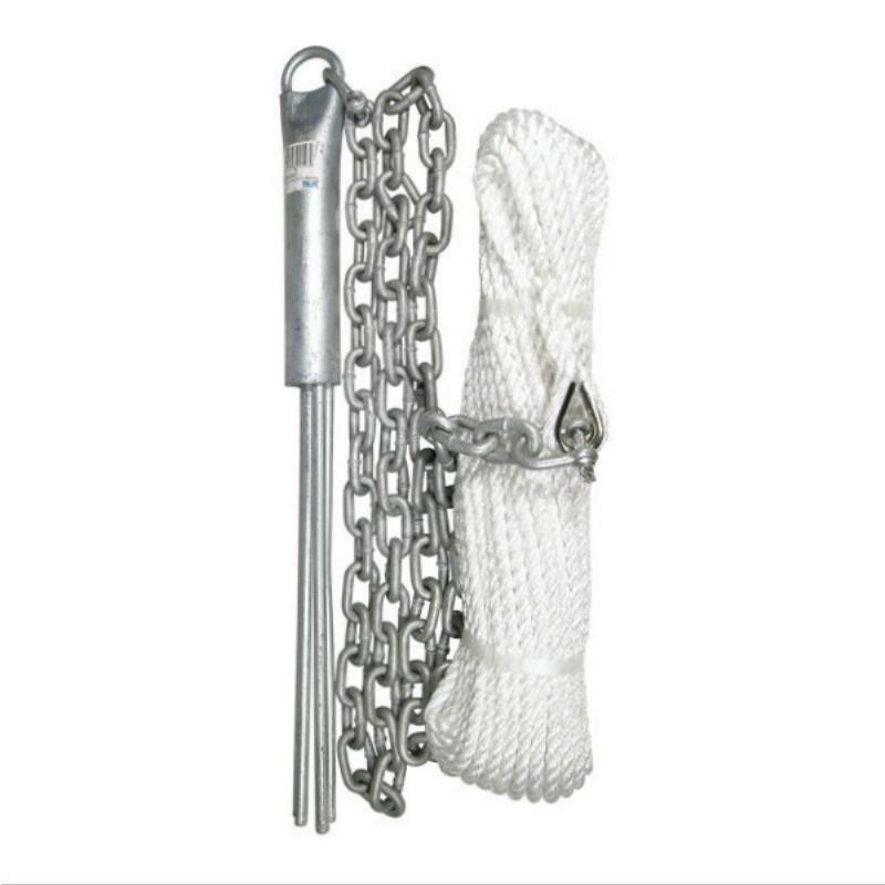 BLA Reef Anchoring Kit - Galvanized Steel 10mm Prong Diameter - Heavy Duty Boat Anchor for Fishing, Diving & Marine Activities