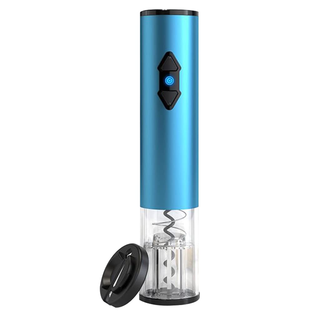 Rechargeable Electric Wine Opener - Automatic Corkscrew with Aluminum Alloy Body, Cordless & Professional Bottle Opener for Easy Wine Access (Blue) | Perfect for Dinner Parties, Gifts & Home Bars