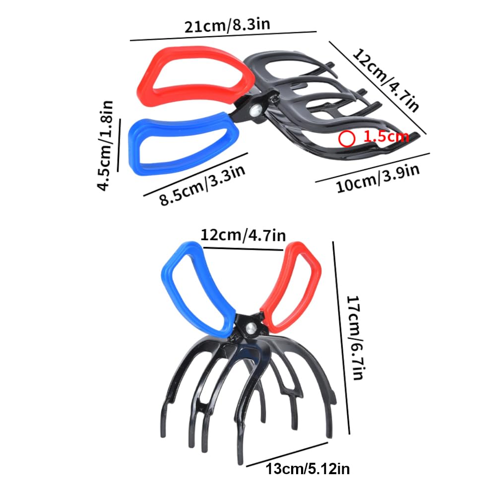 BORDSTRACT Fish Grabber - 3 Claw Power Grip Fishing Pliers with Non-Slip Metal & Comfortable Handle - Best Dehooker Tool for River, Sea & Ice Fishing - Perfect for Catch & Release, Boat Fishing & Outdoor Adventures