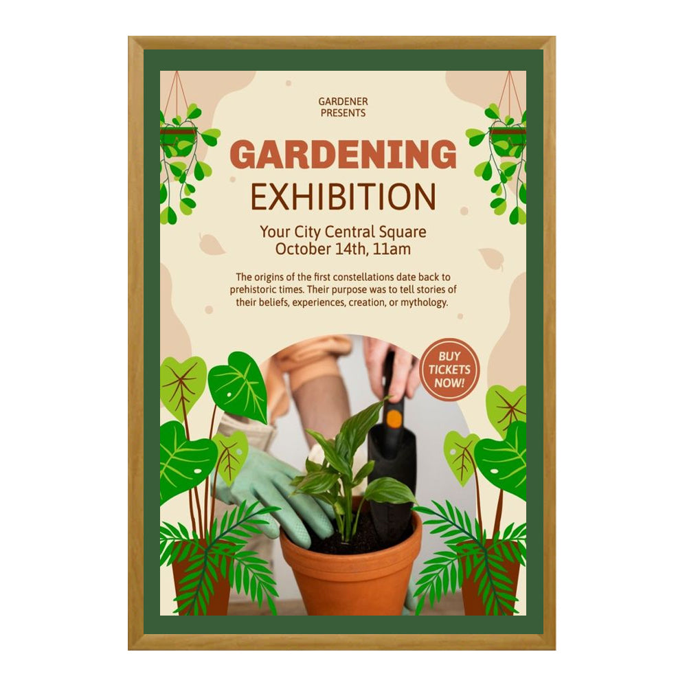 16x24 Designer Wood Snap Frames for Posters - 2 Wide Matboard Included - Perfect for Home Decor, Office Displays & Art Gallery Exhibitions