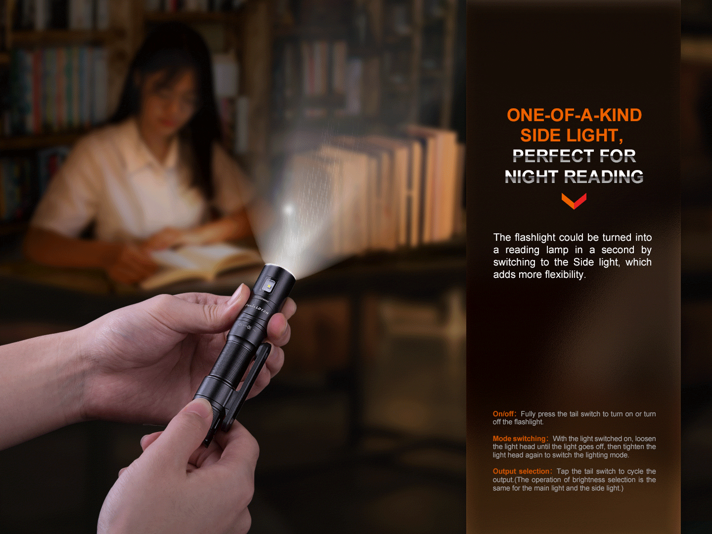 Fenix LD12R Rechargeable Flashlight - 600 Lumens High Brightness, Dual Light Modes for Camping, Hiking & Emergency Use