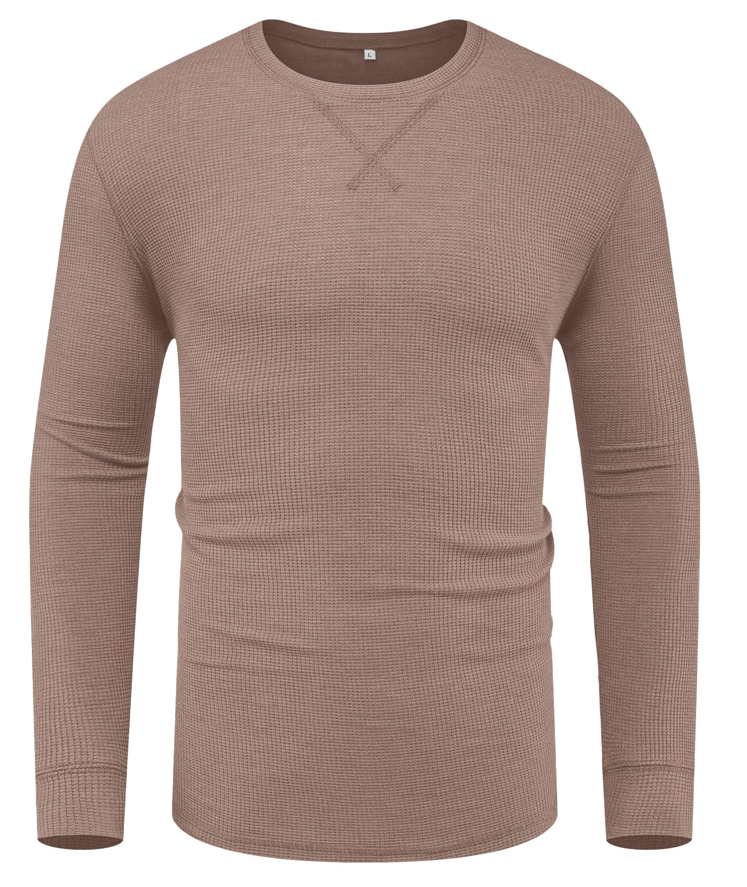 Sailwind Men's Waffle Crew Neck Casual T-Shirt - Soft Cotton Short Sleeve Tee for Everyday Wear, Gym & Outdoor Activities