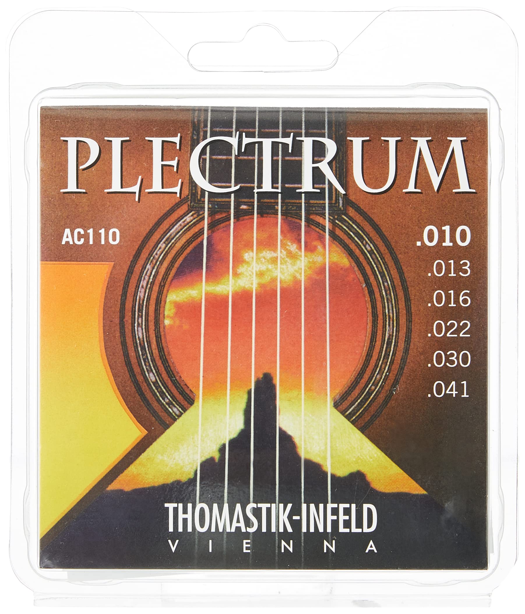 Thomastik-Infeld AC110 Acoustic Guitar Strings - Plectrum Series 6 String Set (E, B, G, D, A, E) | Premium Sound for Folk, Blues & Fingerstyle Playing