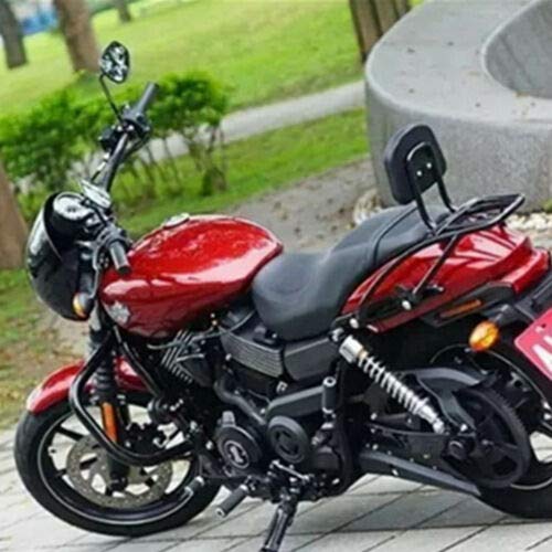 Harley Street 500 750 XG500 XG750 Motorcycle Passenger Backrest with Luggage Rack & Comfortable Sissy Bar Cushion Pad (2015-2016-2017 Models) - Perfect for Long Rides and Touring
