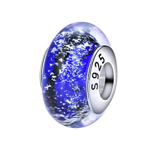 Sky Snowflakes Glass Beads