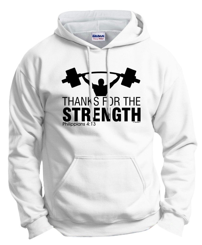 Christian Gym Workout Hoodie Sweatshirt - Inspirational Faith-Based Apparel for Strength Training & Fitness Motivation | Perfect for Church, Gym, and Everyday Wear