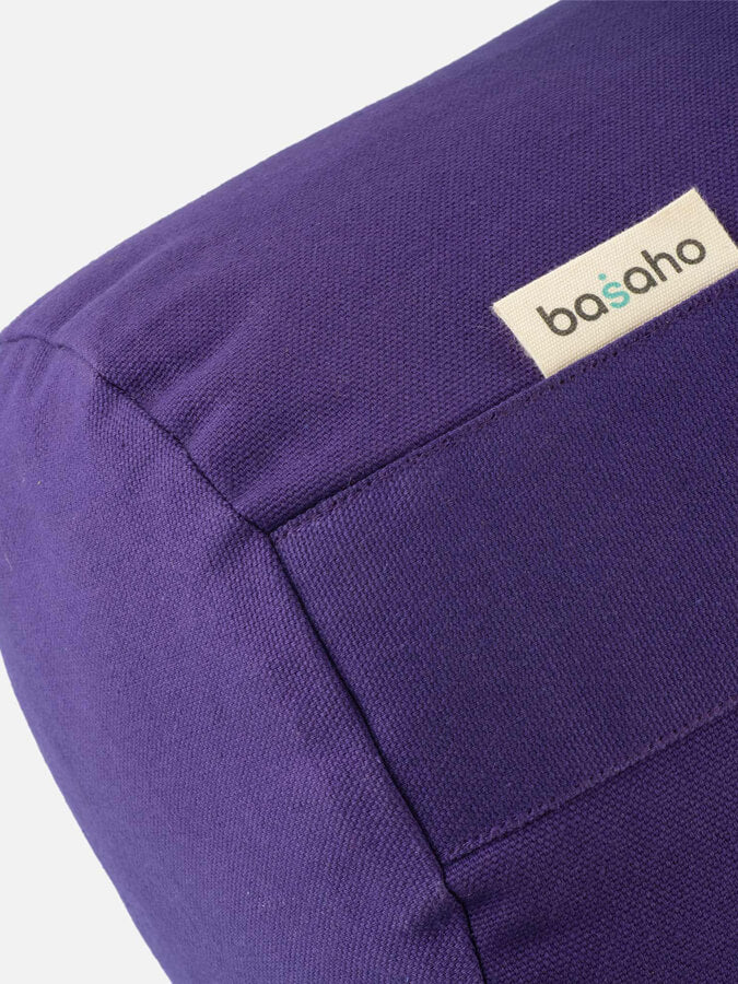 Organic Cotton Buckwheat Meditation Yoga Bolster Pillow - Support for Yoga, Meditation & Relaxation - Perfect for Home, Studio & Travel Use