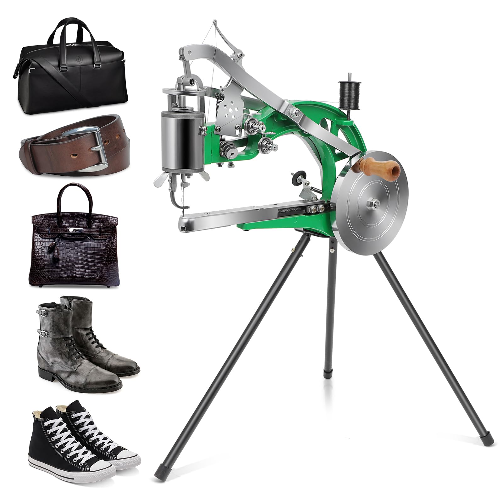 **Heavy Duty Leather Sewing Machine - Dual Cotton Nylon Thread Shoe & Bag Repair Stitcher - Portable Handheld Cobbler Machine for Shoes, Bags, Tents, Clothes (Ideal for DIY Repairs & Professional Use)**