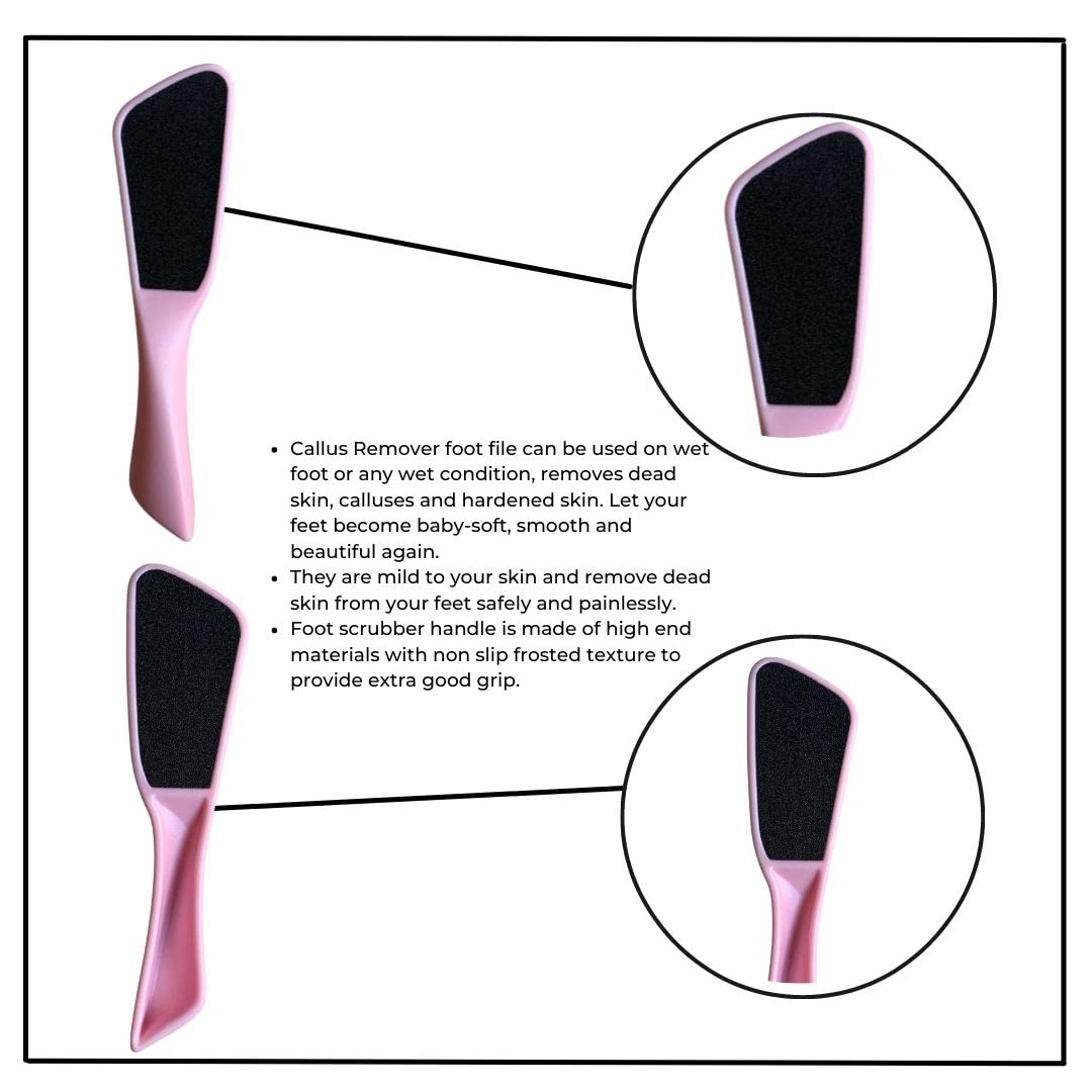 Exfoliating Foot Scrubber for Dead Skin & Callus Removal - Pedicure Tool for Women - 23cmx6cm Foot File for Soft Smooth Feet - Perfect for Home Spa & Pedicure Care