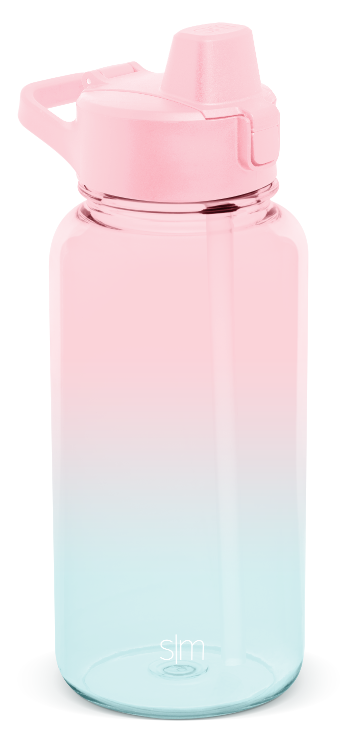 Eco-Friendly Plastic Summit Cup with Simple Flip Silicone Straw Lid - Perfect for Travel, Office, and Outdoor Activities