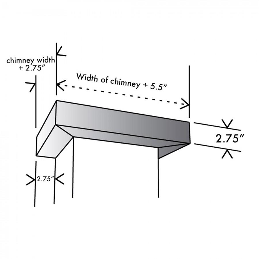 ZLINE CM5 Crown Molding for Wall Range Hood - 30 Inch Stainless Steel Kitchen Ventilation Trim (Fits Models 587/597/KE/KECOM/KZ) | Perfect for Modern Kitchen Remodeling & Range Hood Upgrades
