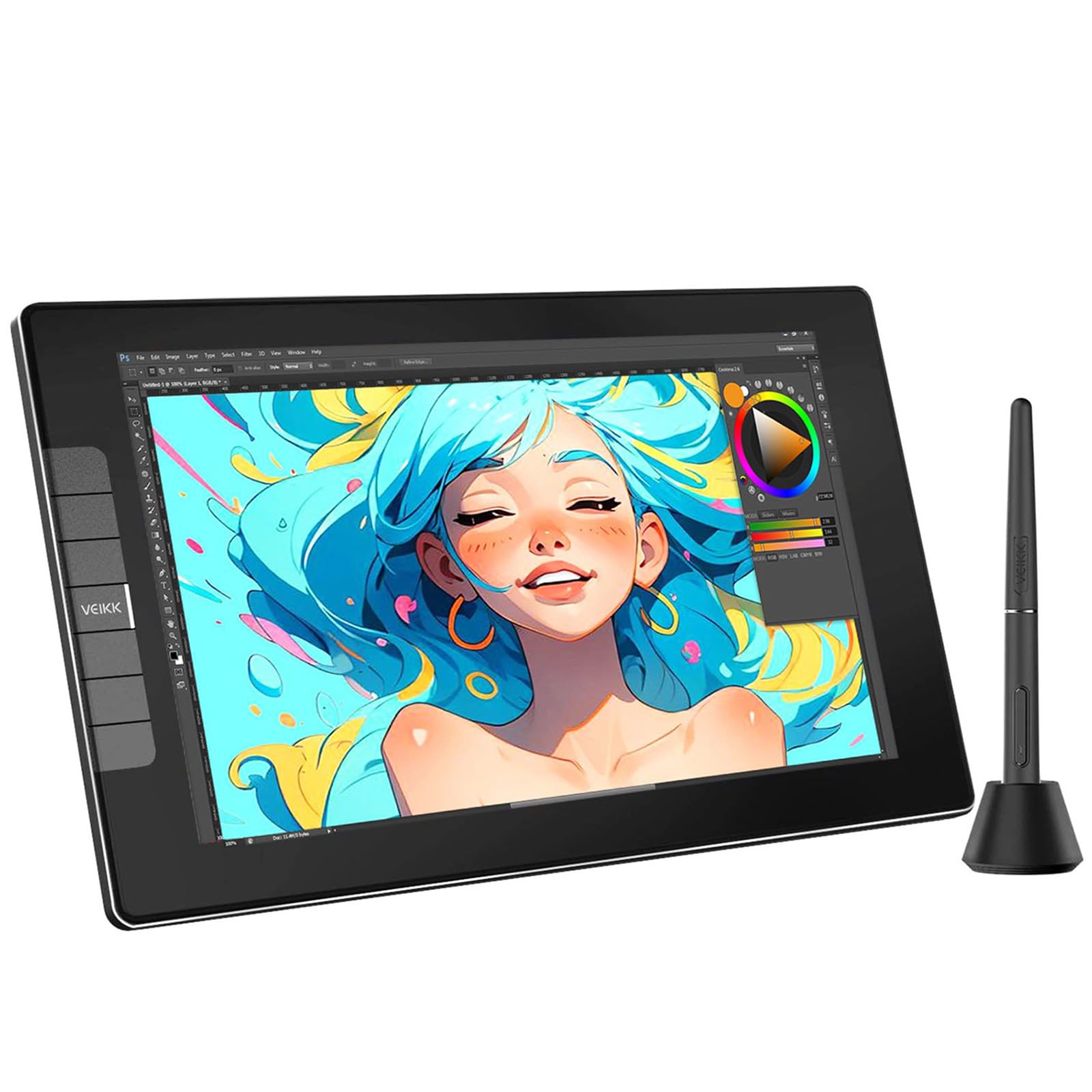 VEIKK VK1200 11.6 Inch Full-Laminated Graphic Drawing Tablet with Screen - Battery-Free Stylus, Tilt Function & 6 Customizable Shortcut Keys - Digital Art, Animation & Design (Requires Computer Connection) - Perfect for Artists, Illustrators & Graphic Designers