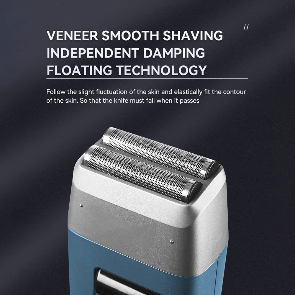 Premium Electric Shaver for Men - Rechargeable & Washable Beard Trimmer with Precision Blades - Full Body & Facial Hair Grooming Kit (Includes Travel Case) - Perfect for Home, Travel & Daily Grooming Routine