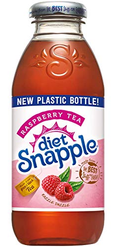 Snapple All Natural Diet Raspberry Tea, 16 oz Plastic Bottles (Pack of 6) | Refreshing Low-Calorie Fruit Flavored Iced Tea for Office, Gym & Picnics