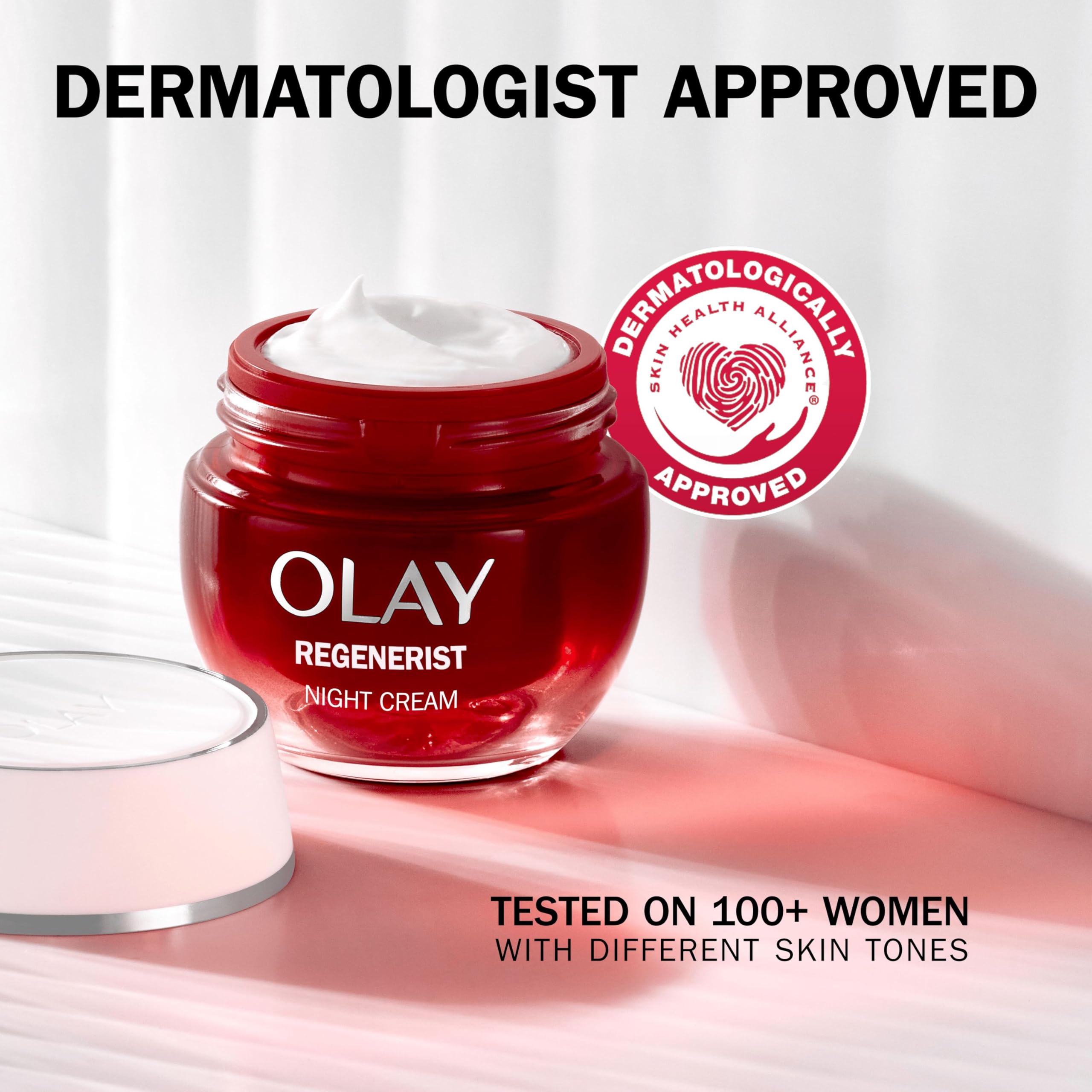Olay Regenerist Night Face Cream - Anti-Wrinkle & Firming Moisturizer with Niacinamide & Peptides for Hydration & Anti-Aging | Fragrance Free 50ml | Perfect for Nighttime Skincare Routine & Wrinkle Reduction