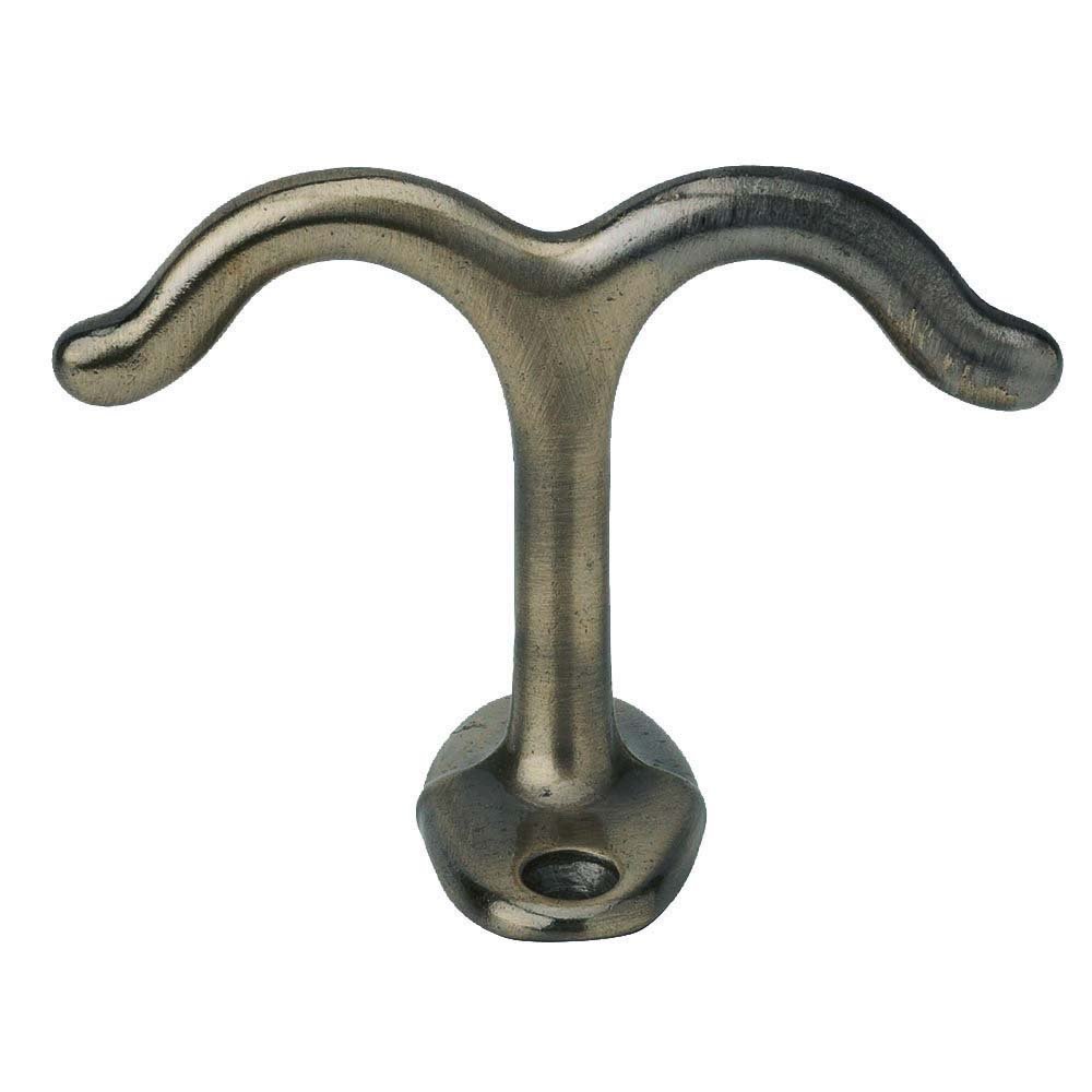 Schlage 580A5 Ceiling Hook in Antique Brass - Heavy Duty Hanging Hook for Plants, Lights & Home Decor - Perfect for Indoor & Outdoor Use