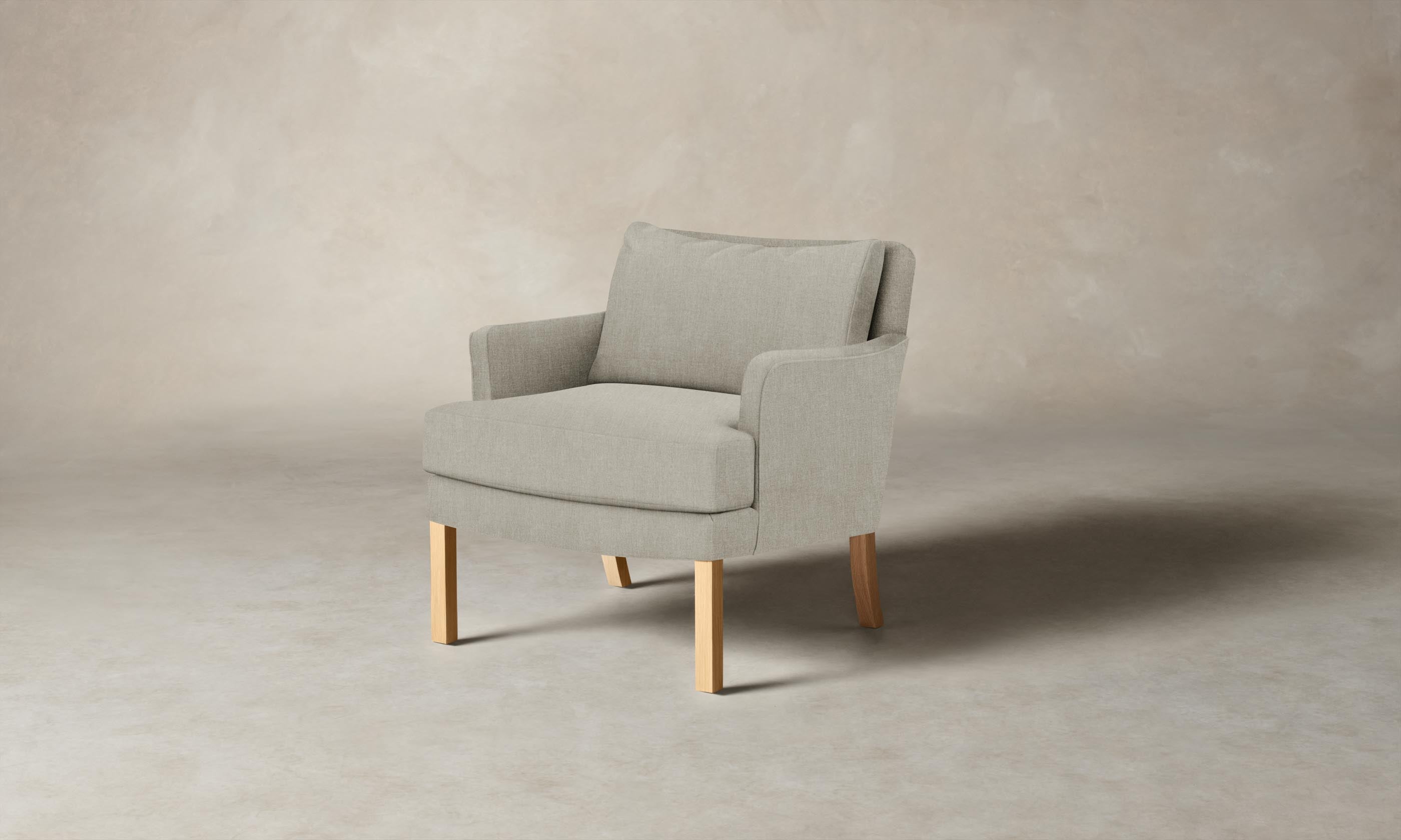 Kaye Chair - Performance Tweed Oatmeal Upholstered Accent Chair for Living Room, Bedroom & Office - Modern Comfortable Seating Furniture for Home Decor