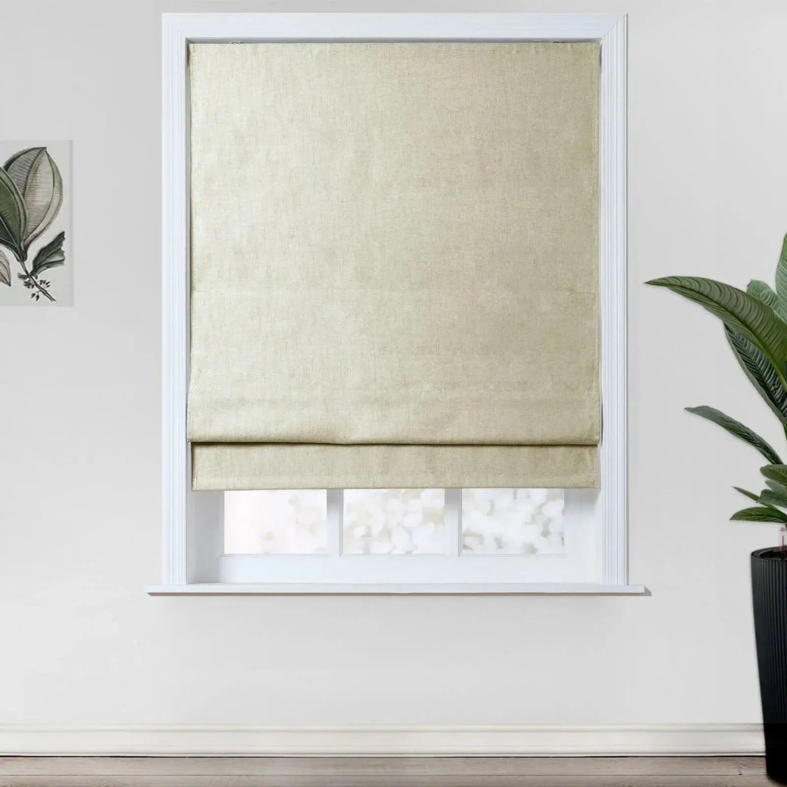 Birkin Velvet Roman Shades for Windows - Blackout Curtains for Bedroom & Living Room - Elegant Home Decor & Light Control