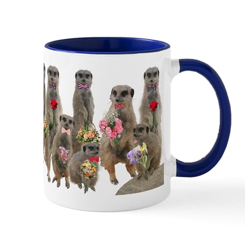 White/Navy Inside - Meerkat Mug