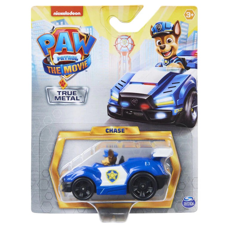 Paw Patrol Chase 1:55 Diecast Metal/Aqua Pups Vehicle Toy - Perfect for Kids' Playtime, Collectibles & Birthday Gifts