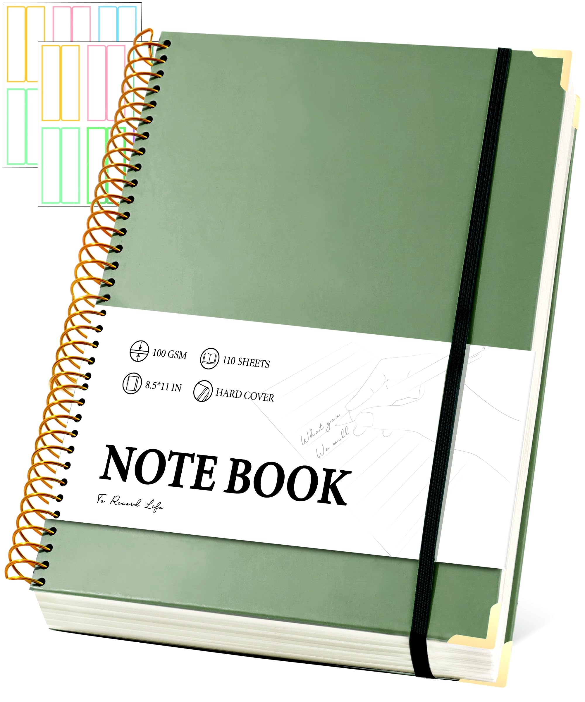 Premium A4 Hardcover Spiral Notebook - 8.5
