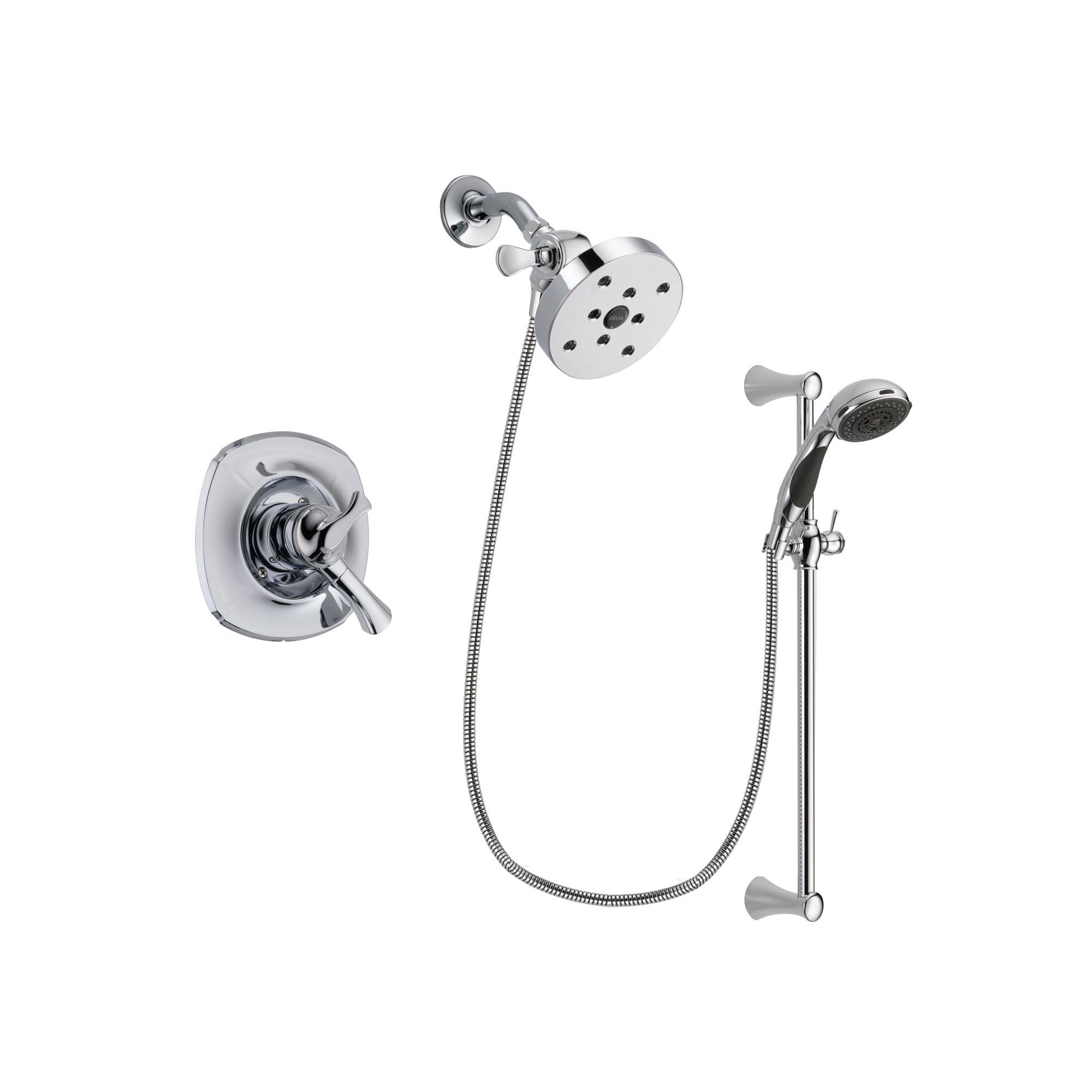 Delta Addison Chrome Shower Faucet System with Showerhead & Hand Shower DSP0828V - Perfect for Bathroom Renovation & Spa-Like Shower Experience