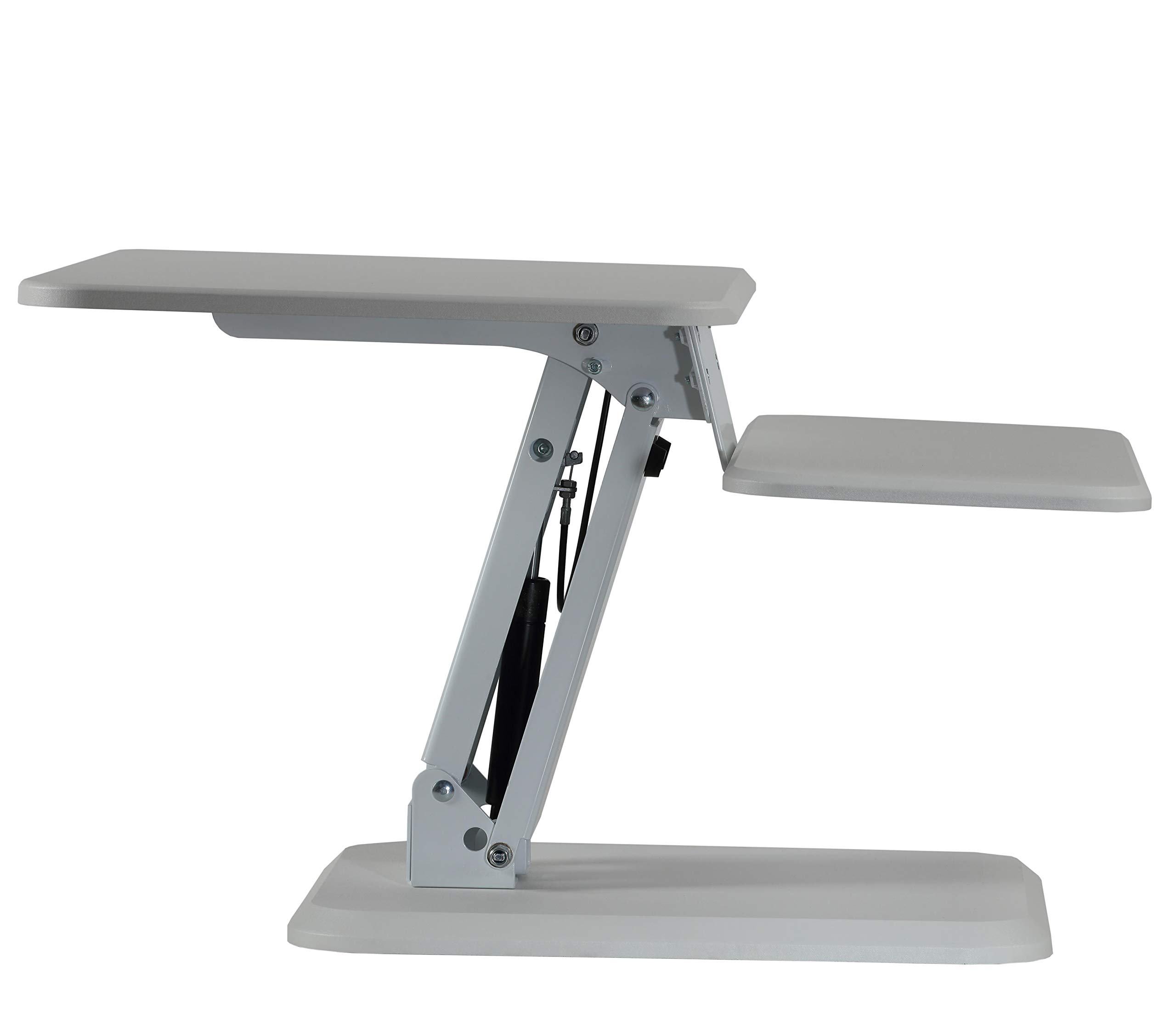 Cortesi Home Orbit Sit to Stand Converter - 17 Inch Height Adjustable Riser, White | Perfect for Home Office, Standing Desk & Workspace Ergonomics