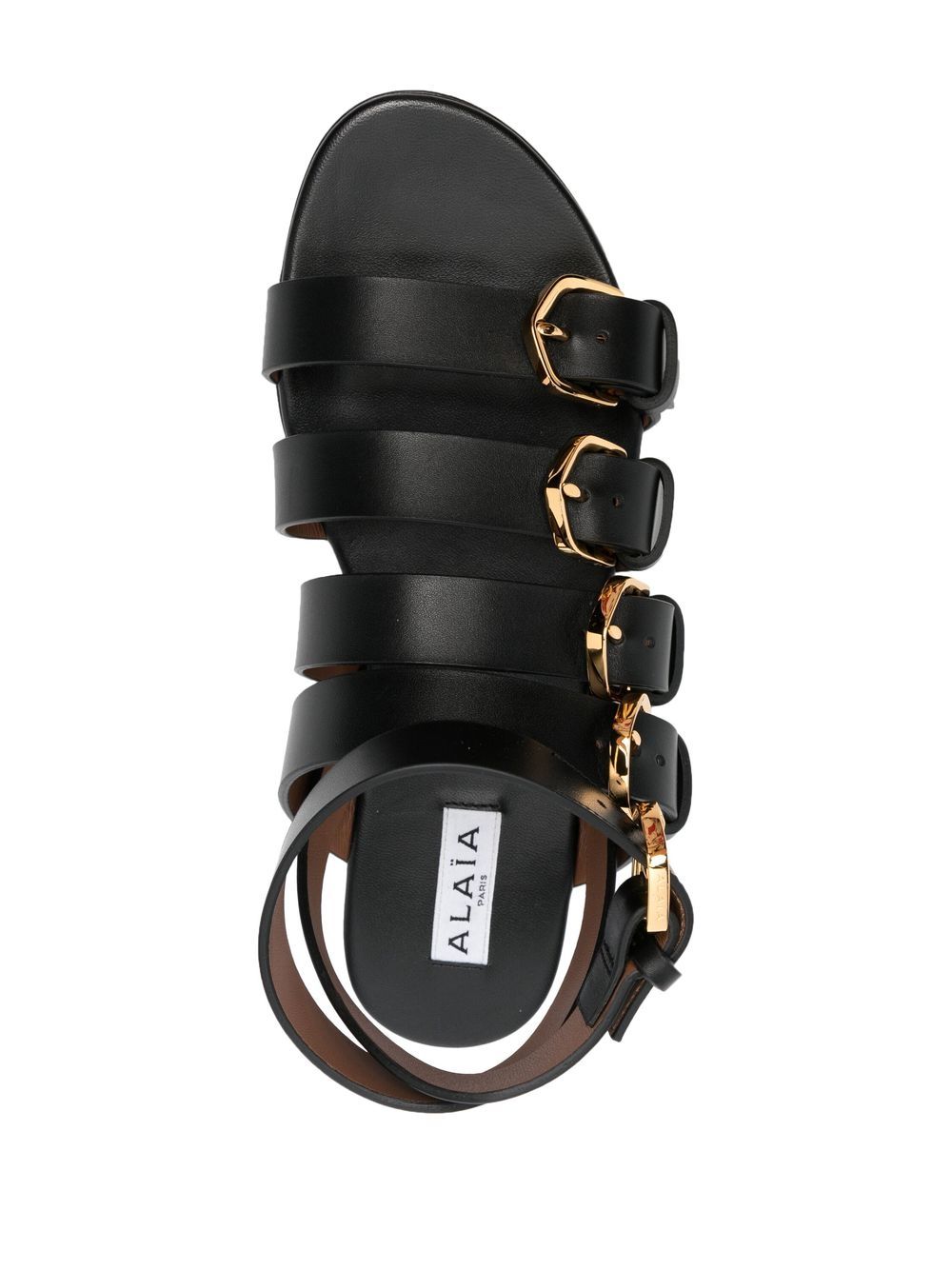 Alaia Black Leather Sandals for Women - Stylish & Comfortable Summer Shoes - Perfect for Beach, Vacation & Casual Outings