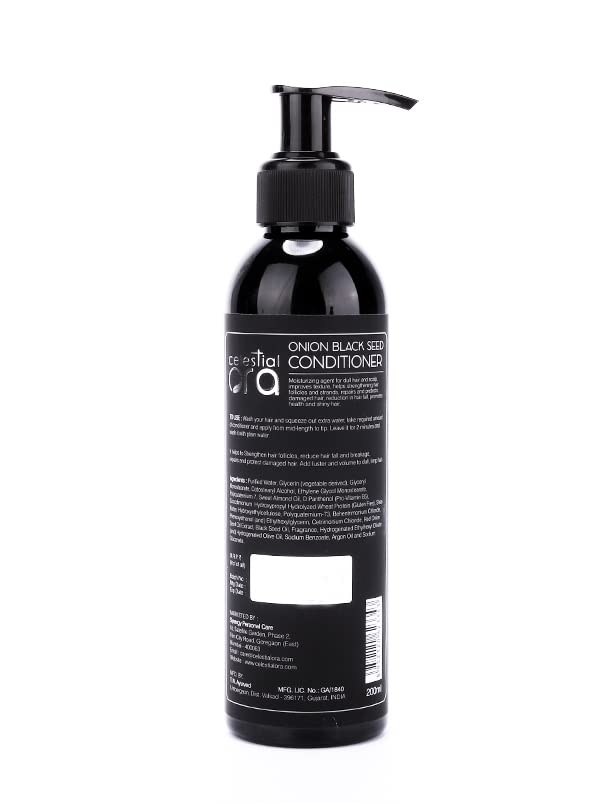 Celestial Ora Red Onion & Black Seed Hair Conditioner for Growth & Fall Control | Anti-Dandruff Treatment with Red Onion Seed Oil & Black Seed Oil Extract | Deep Nourishment for Dry, Damaged Hair | Perfect for Daily Hair Care & Scalp Health