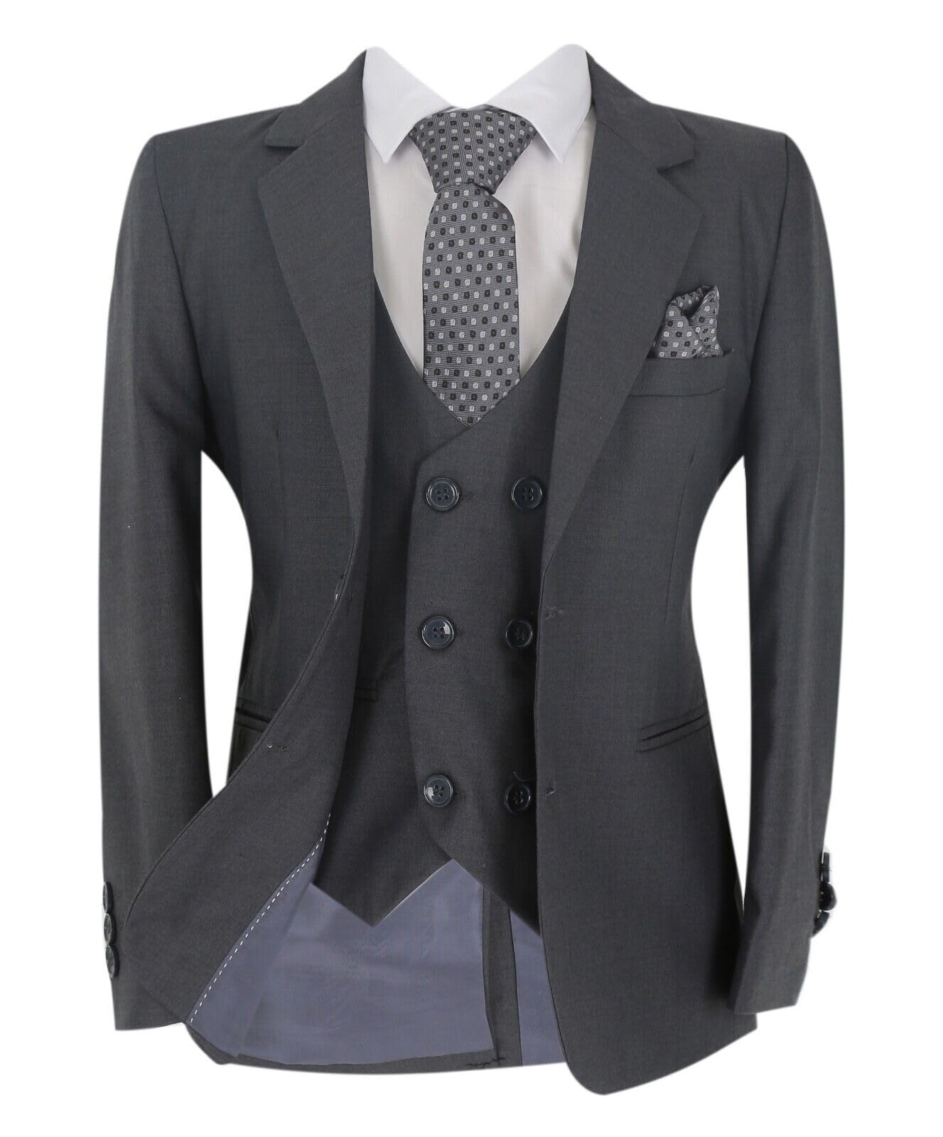 Boys Slim Fit Page Boy Wedding Suit 7-Piece Set - Formal Attire for Ring Bearers, Flower Boys & Special Occasions