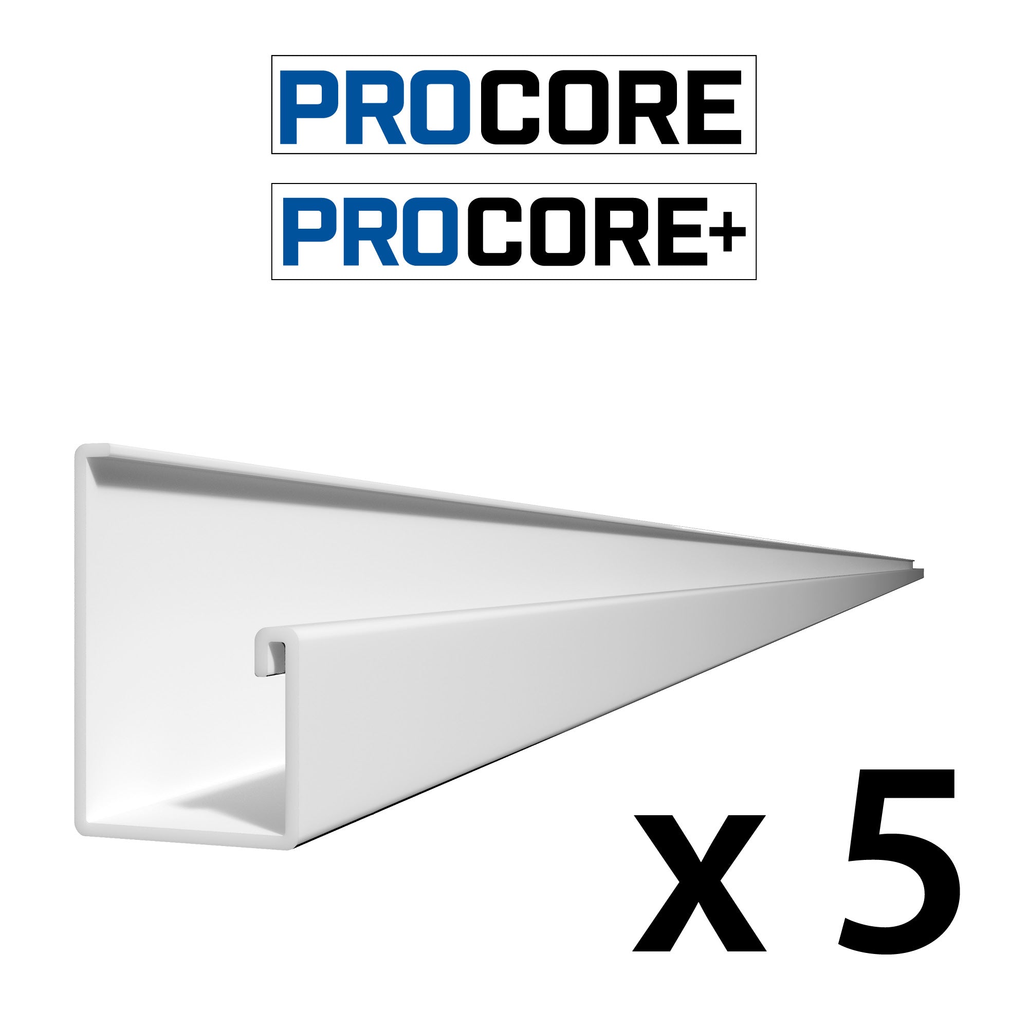 8 ft. PROCORE+ PVC Starter Trim Pack - Durable & Flexible for Seamless Flooring Installation - Perfect for Home, Office & Commercial Spaces