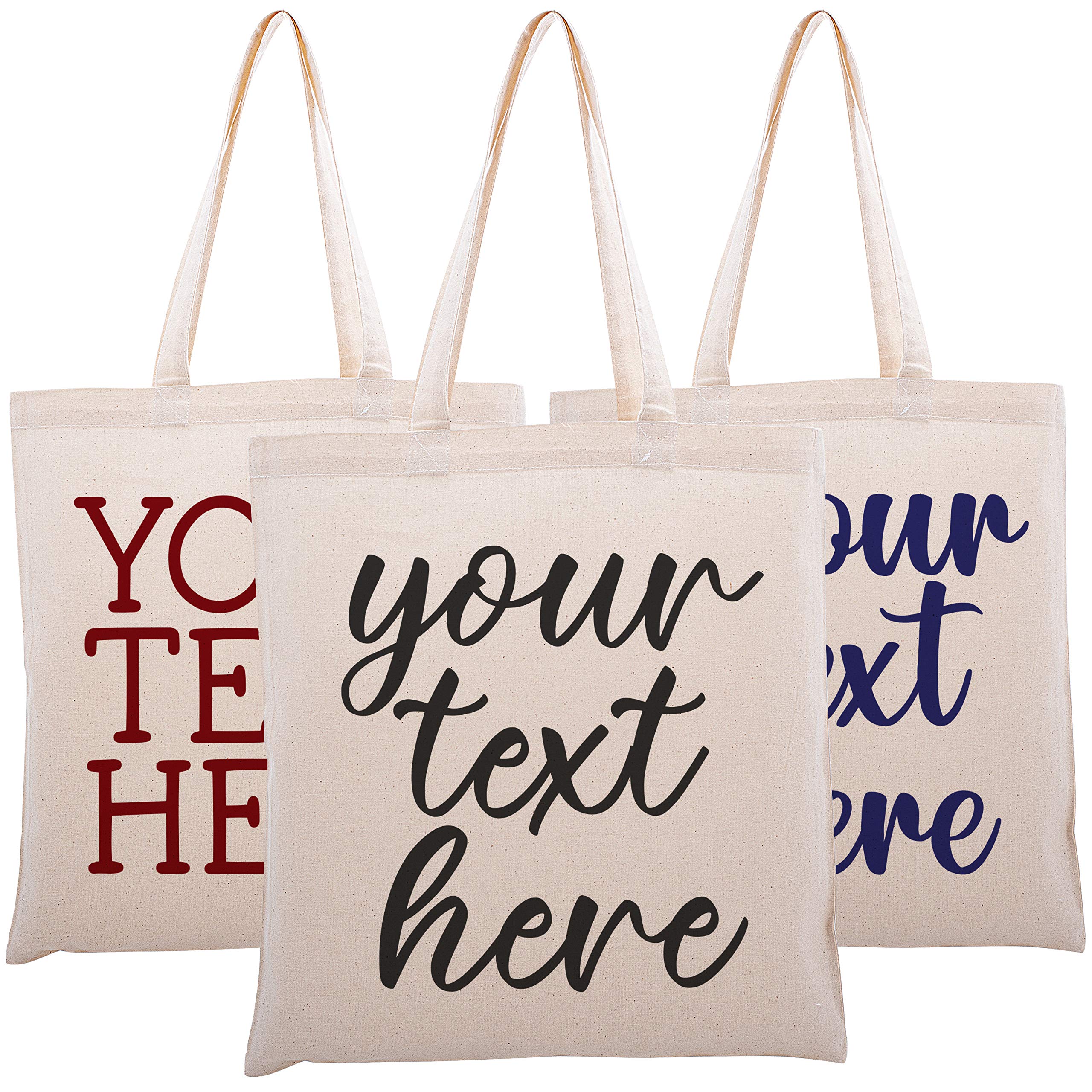 Custom Personalized Tote Bag with Text - Reusable Eco-Friendly Grocery Shopping Bag for Bachelorette Party, Wedding, Bridal Shower, Gym & Yoga - Great Gift for Bridesmaids & Maid of Honor - Perfect for Daily Use, Beach Trips & Farmers Market Shopping
