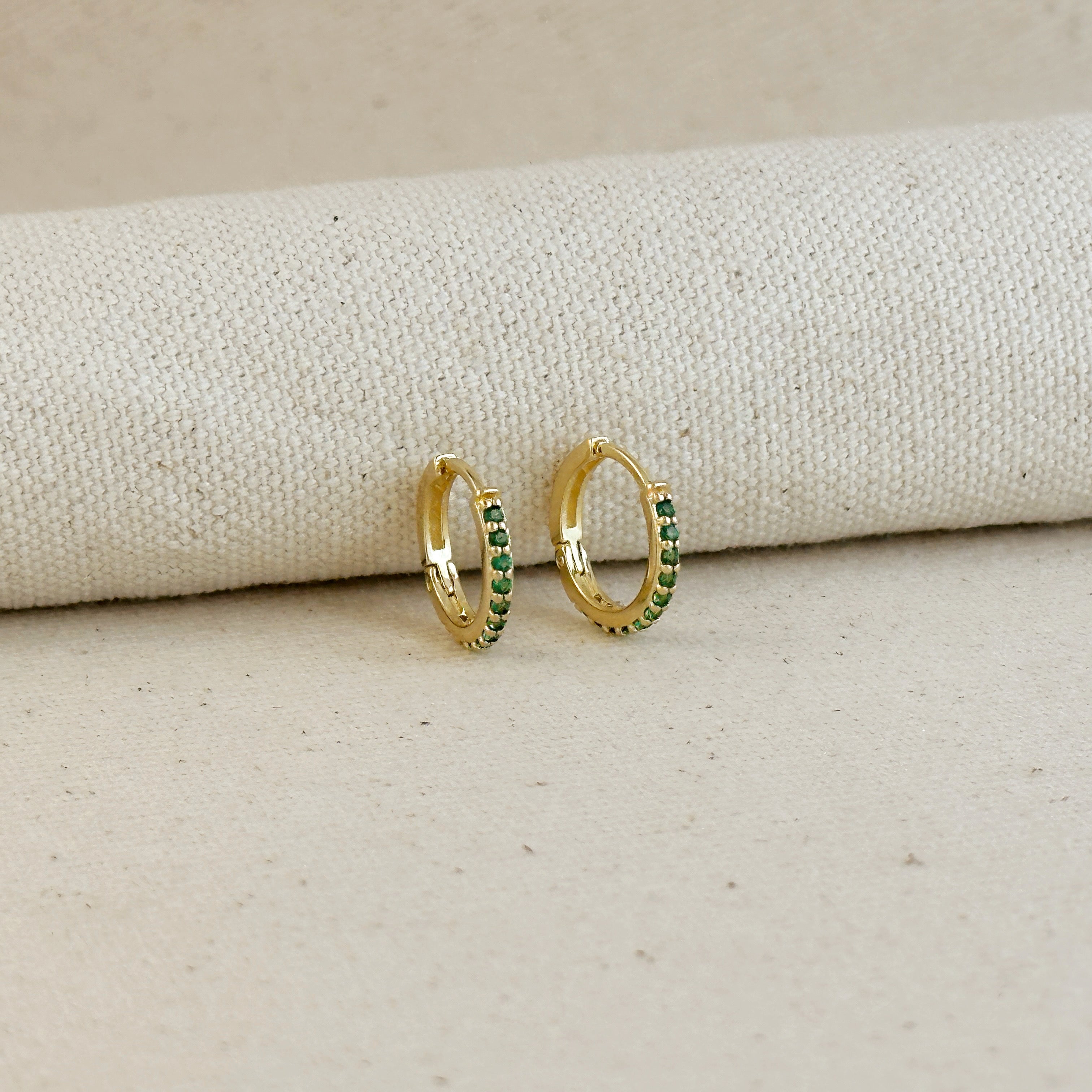 18K Gold Filled CZ Hoop Earrings for Women - Sparkling Cubic Zirconia Huggie Hoops - Perfect for Parties, Weddings & Everyday Elegance