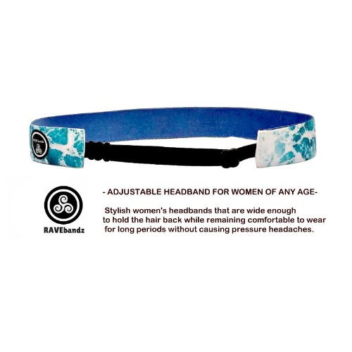 Women’s Adjustable Elastic Headbands - Non Slip Velvet Lined 1 Inch - Mythical & Youth Designs for Fashion, Workouts & Sports - Perfect for Running, Yoga & Everyday Wear