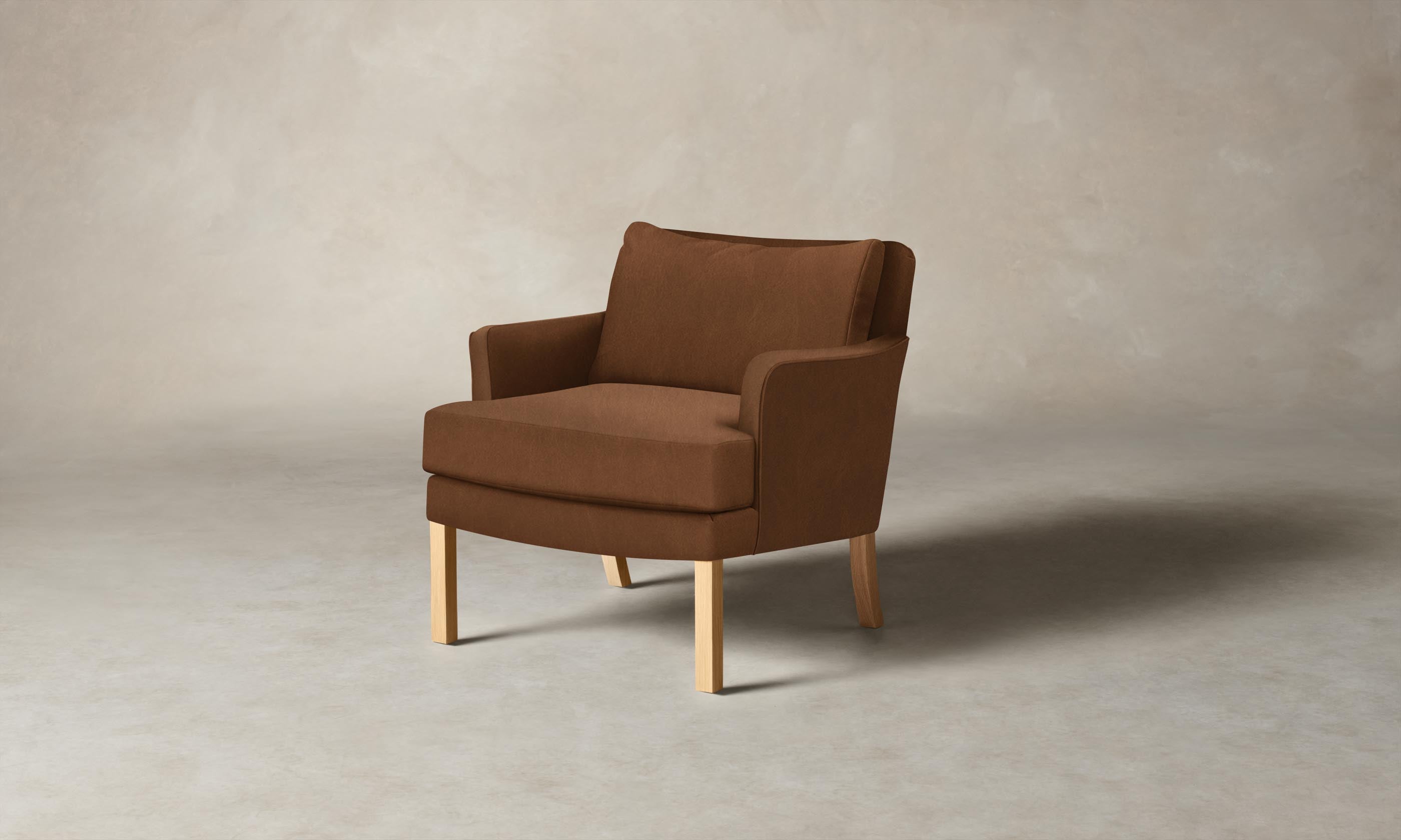 Premium Tuscan Leather Cognac Kaye Chair - Elegant & Comfortable Home Office & Living Room Seating for Modern Interiors