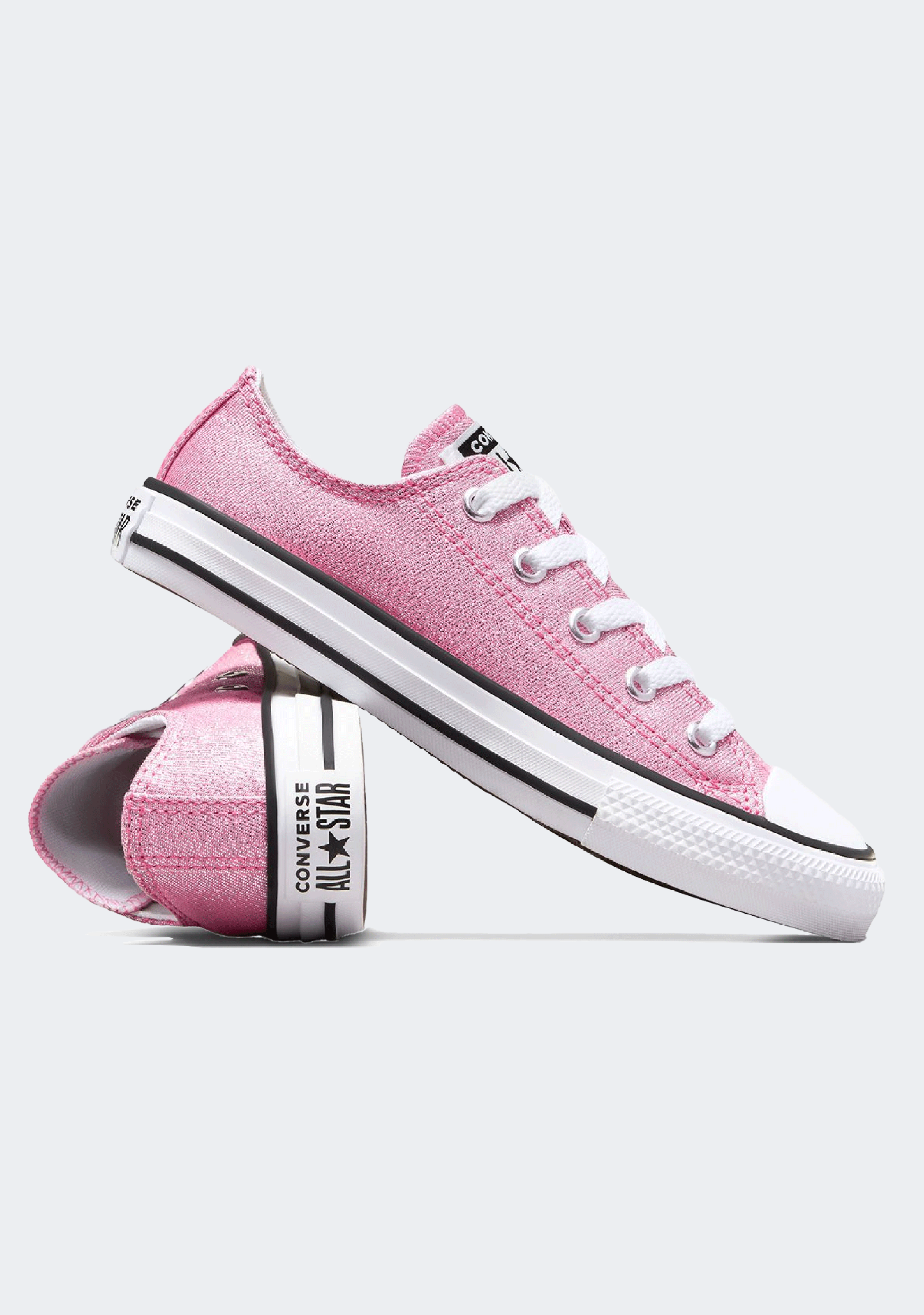 Converse Kids Chuck Taylor All Star 2V Prism Glitter Low Top Sneakers - Lightweight & Comfortable for School, Play & Everyday Wear