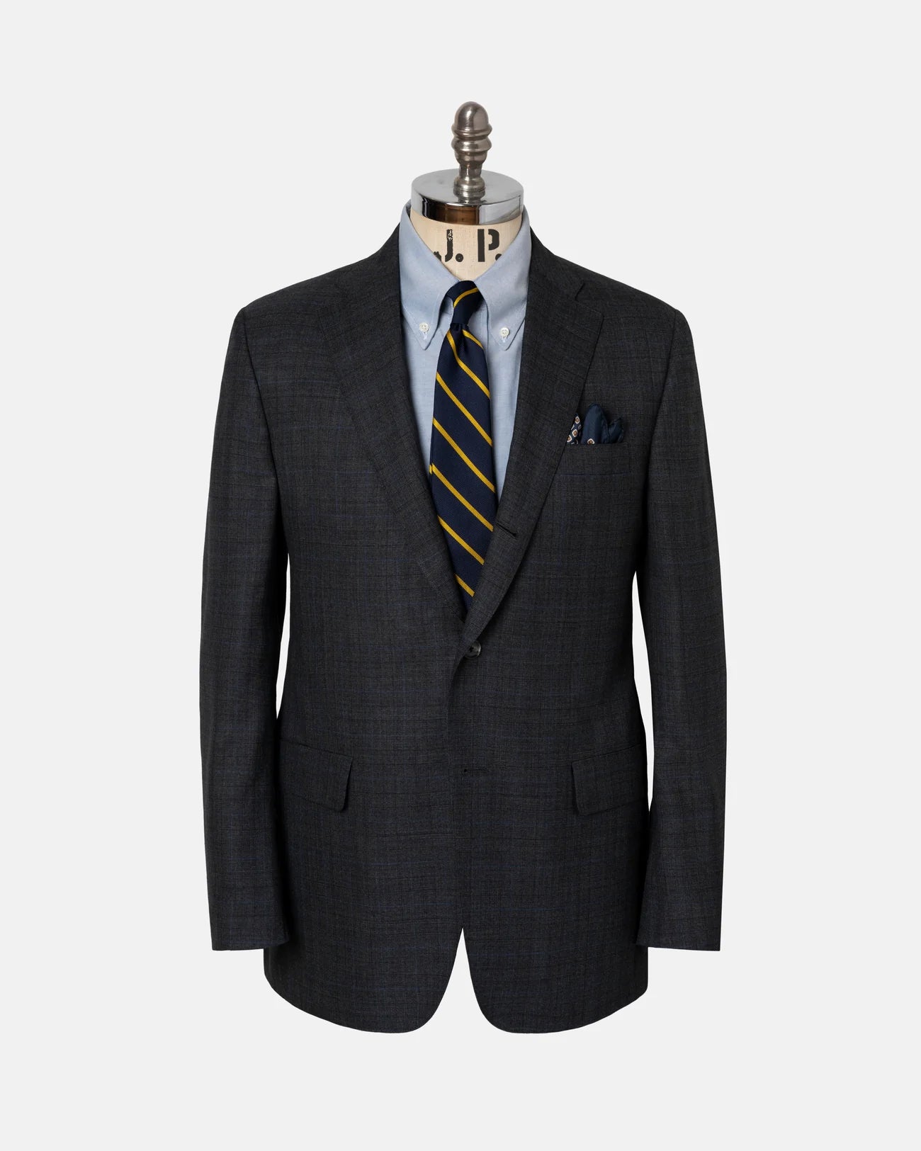 Classic Fit Wool Shadow Plaid Suit for Men - Elegant Business & Formal Wear - Perfect for Office, Weddings & Special Occasions